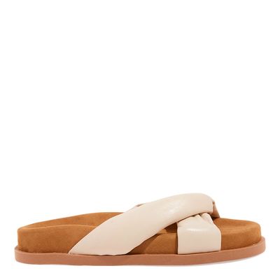 Papete Couro Camurça Off White
