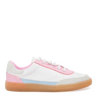 Tênis Couro Camurça Branco Multicolor