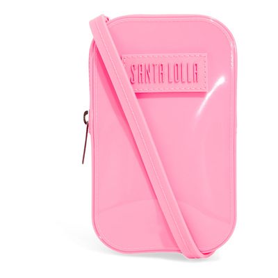 Bolsa Porta Celular Borracha Rosa Chic Jelly Alça Transversal