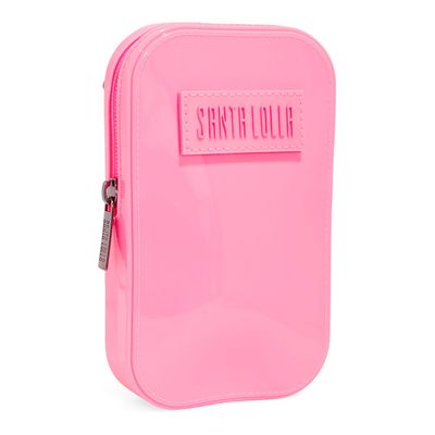 Bolsa Porta Celular Borracha Rosa Chic Jelly Alça Transversal