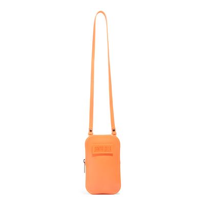 Bolsa Porta Celular Borracha Laranja Alça Transversal