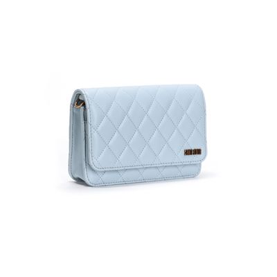 Bolsa Matelassê Azul Gelatto Alça Transversal