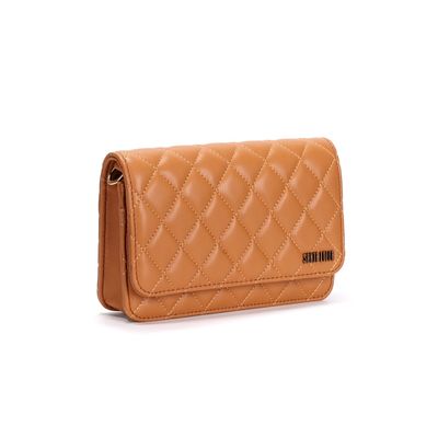 Bolsa Matelassê Caramelo Alça Transversal