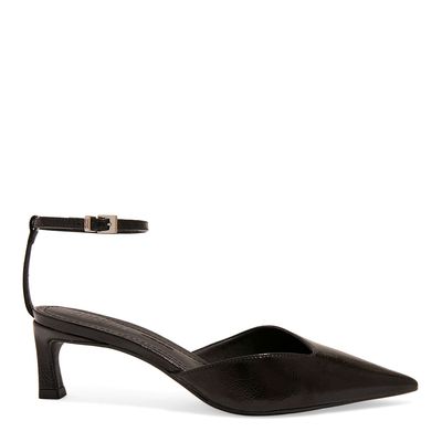 Scarpin Verniz Glossy Preto Bico Fino