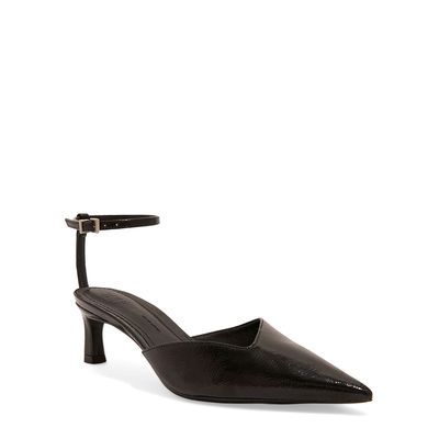 Scarpin Verniz Glossy Preto Bico Fino