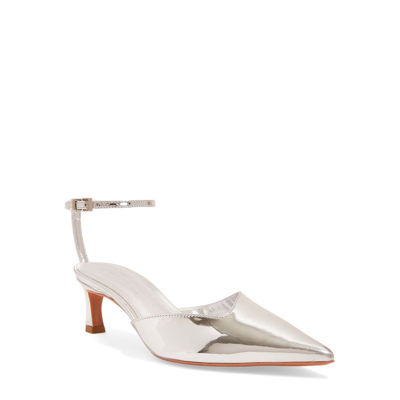 Scarpin Specchio Prata Bico Fino - Santa Lolla Scarpin Specchio Prata Bico Fino - Santa Lolla