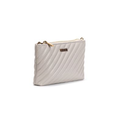 Bolsa Pequena Soft Cinza Alça Transversal