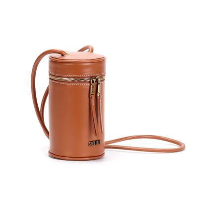 Bolsa Tube Bag Soft Marrom Safari Alça Transversal