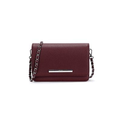 Bolsa Pequena Floater Vermelho Merlot Alça Transversal