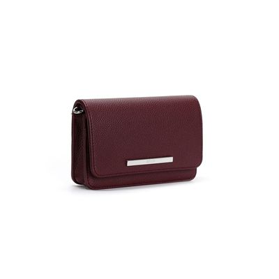 Bolsa Pequena Floater Vermelho Merlot Alça Transversal