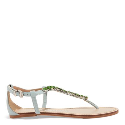 Rasteira Napa Soft Azul Pedraria