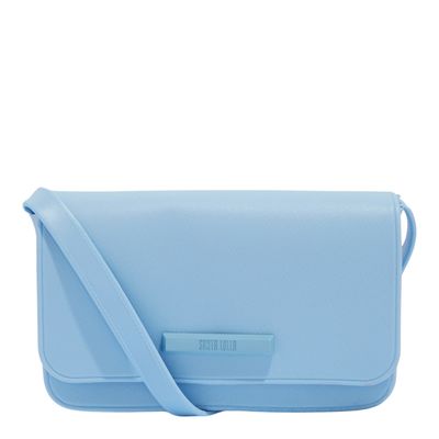 Bolsa Borracha Azul Alça Transversal