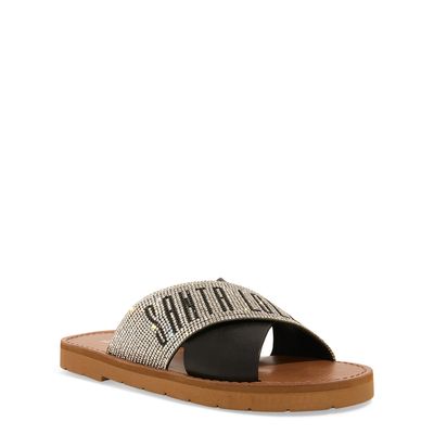 Rasteira Napa Soft Tiras Cruzadas Preto