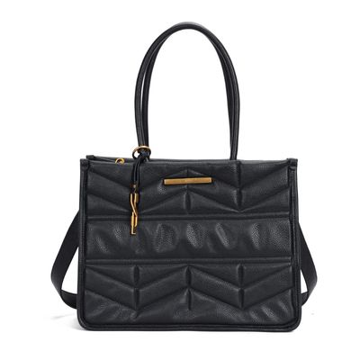 Bolsa Tote Matelassê Floater Preto Alça De Mão