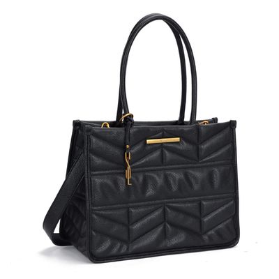 Bolsa Tote Matelassê Floater Preto Alça De Mão