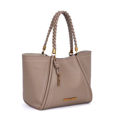 Kit Bolsa shopper e necessaire soft cinza