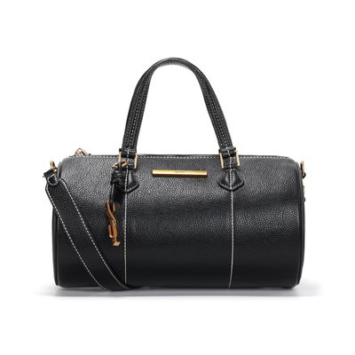 Bolsa Cilindro Floater Preta Pesponto