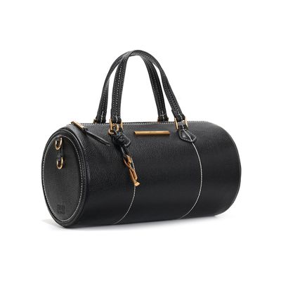 Bolsa Cilindro Floater Preta Pesponto