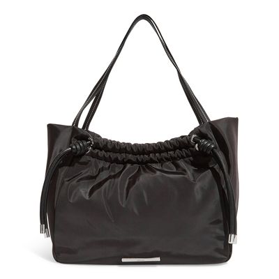 Bolsa shopper nylon preta alça de ombro