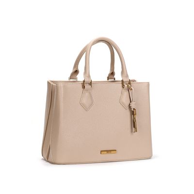 Bolsa tote estrturada floater bege alça dupla