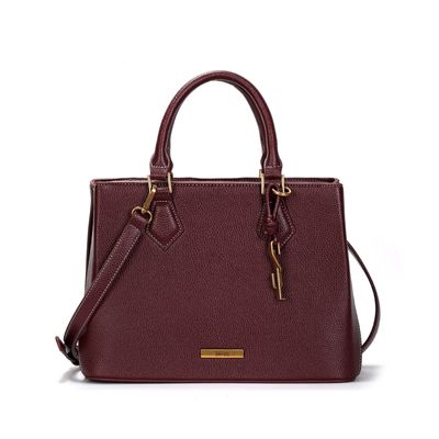 Bolsa tote estrturada floater bordô alça dupla