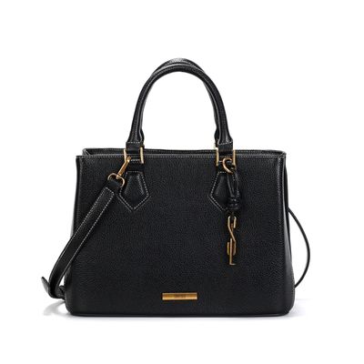Bolsa tote estrturada floater preta alça dupla