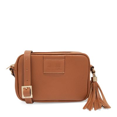 Bolsa tiracolo camera bag couro floater marrom