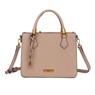 Bolsa tote floater bege pespontos