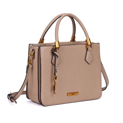Bolsa tote floater bege pespontos