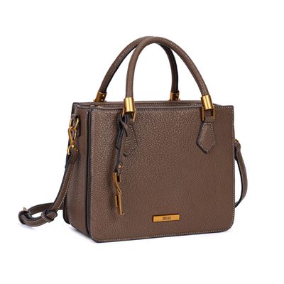 Bolsa tote floater marrom pespontos