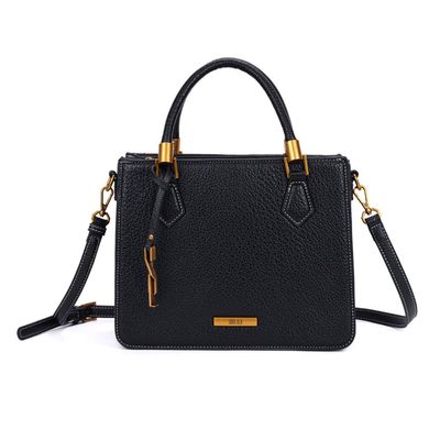 Bolsa tote floater preta pespontos