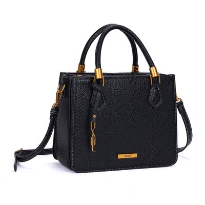 Bolsa tote floater preta pespontos