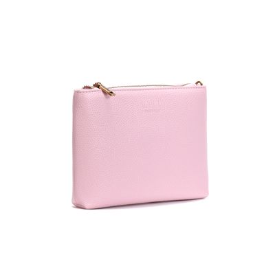 Bolsa Clutch Floater Rosa Cotton Alça Transversal