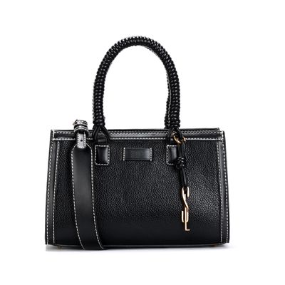 Bolsa Tote Estruturada Floater Preto Pesponto