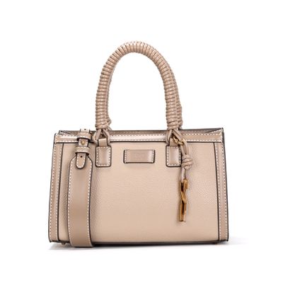 Bolsa Tote Estruturada Floater Bege Pesponto