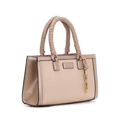 Bolsa Tote Estruturada Floater Bege Pesponto