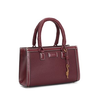 Bolsa Tote Estruturada Floater Bordô Pesponto
