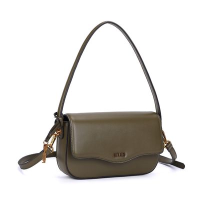 Bolsa Baguete Verde Militar Soft Alça Transversal