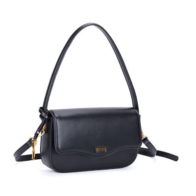 Bolsa Baguete Preta Soft Alça Transversal