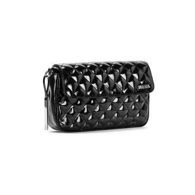 Bolsa Preta Verniz Glossy Matelassê Alça Transversal