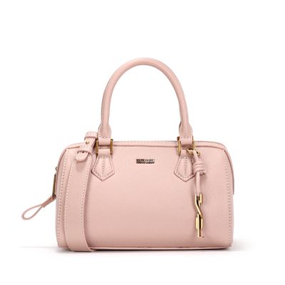 Bolsa Média Estruturada Floater Rosê Alça De Ombro