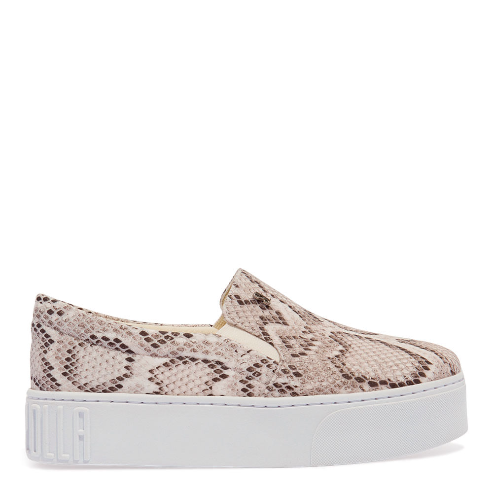 【WEB限定】 Tênis Slip On Sola Alta Estampa Snake Print - Santa Lolla テープ・マスキングテープ