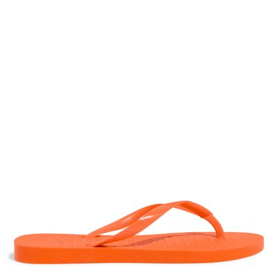 Chinelo Flip Flop Borracha Laranja Neon