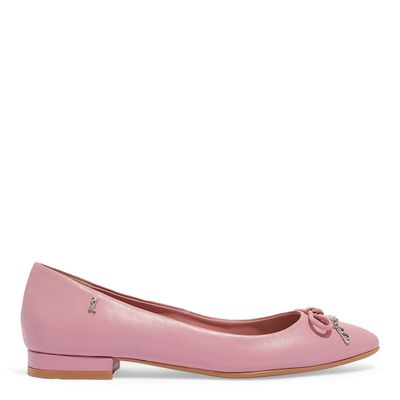 Sapatilha Couro Nobre Soft Rosa Cotton Laço
