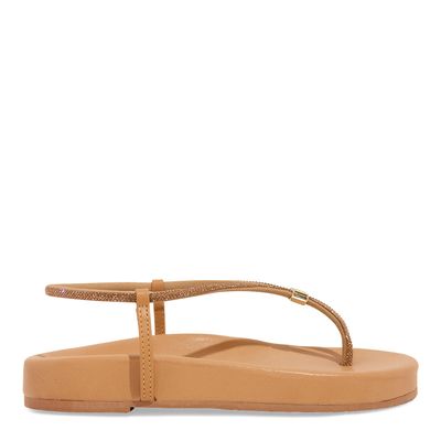 Sandália Papete Napa Soft Bege