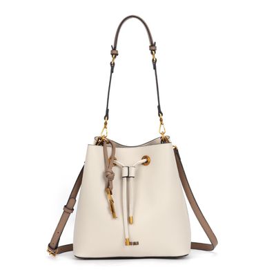 Bolsa Bucket Média Floater Off White Alça Dupla