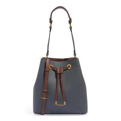 Bolsa Bucket Média Floater Cinza Alça Dupla