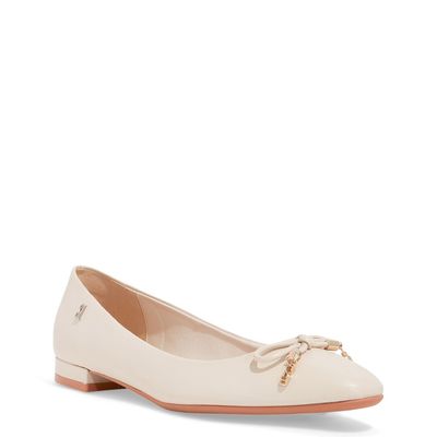 Sapatilha Couro Nobre Soft Off White Laço