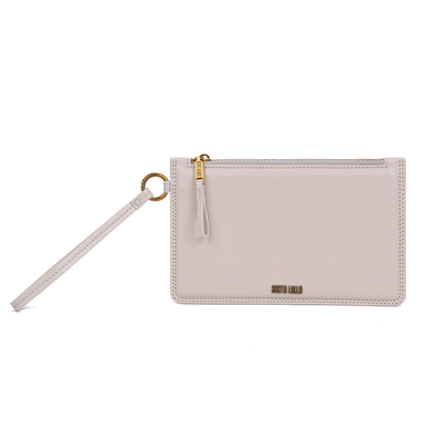 Clutch Pequena Soft Off White Alça De Mão