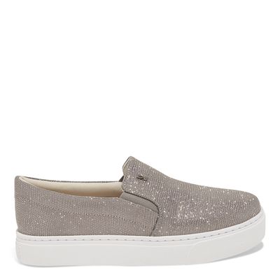 Tênis Slip On Shiny Lizard Brilho Cinza